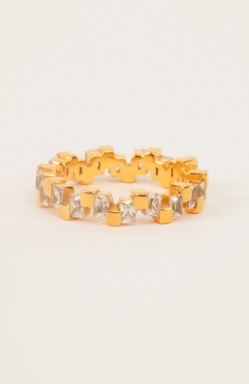 Gwen Beloti Gold Block Stone Ring In Gold