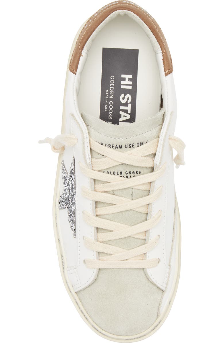 Golden Goose Hi Star Platform Sneaker, Alternate, color, White/ Ice/ Silver/ Taupe