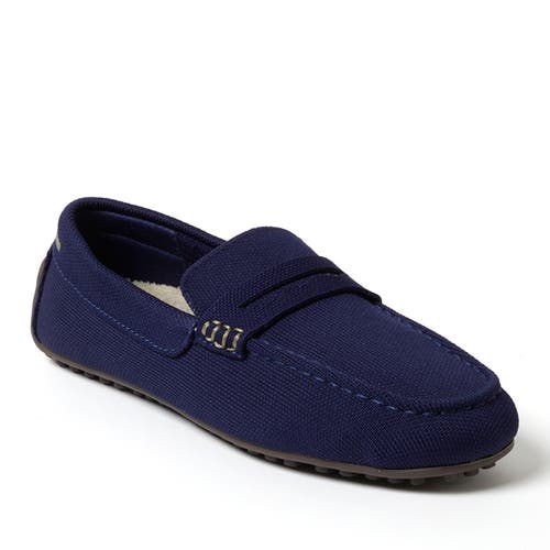 Dearfoams Hazel Stretch Knit Driving Loafer Slipper In Blue