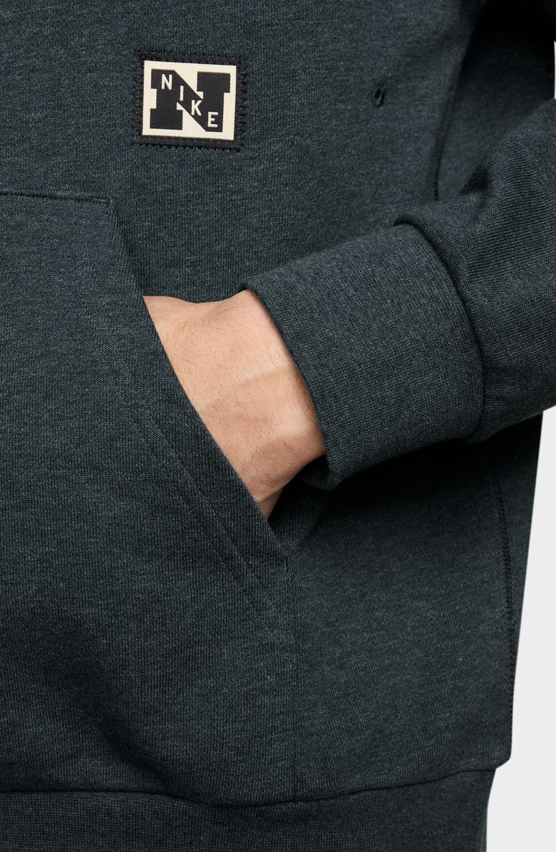 Nike Heritage Dri-FIT Fleece Hoodie, Alternate, color, Seaweed/ Htr/ Pale Ivory