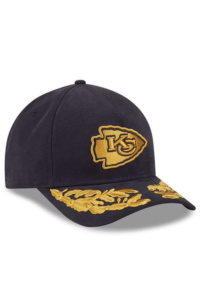 Men's New Era x Alpha Industries  Black Kansas City Chiefs A-Frame 9FORTY Adjustable Hat, Alternate, color, Black