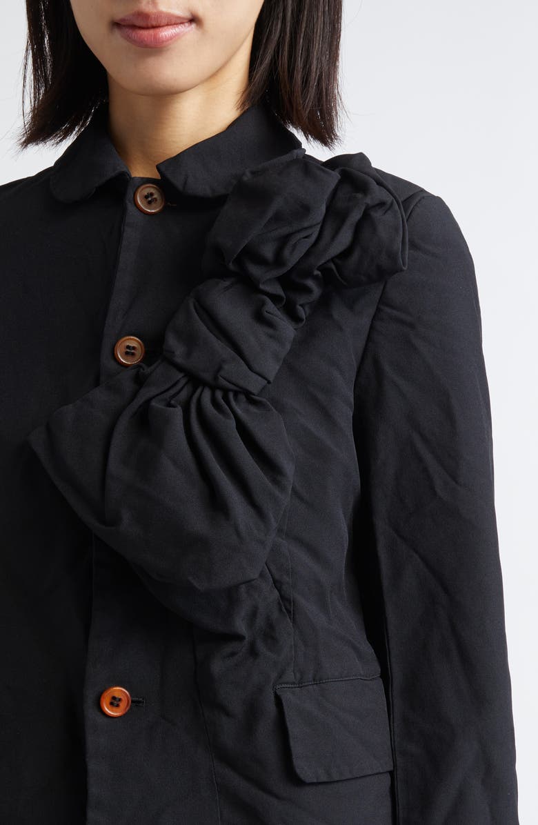 Comme des Garçons Comme des Garçons Garment Dyed Oxford Cloth Jacket, Alternate, color, Black