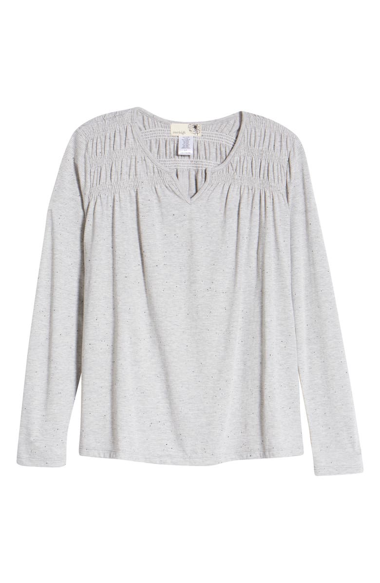 Everleigh Long Sleeve Smocked T-Shirt, Alternate, color, 