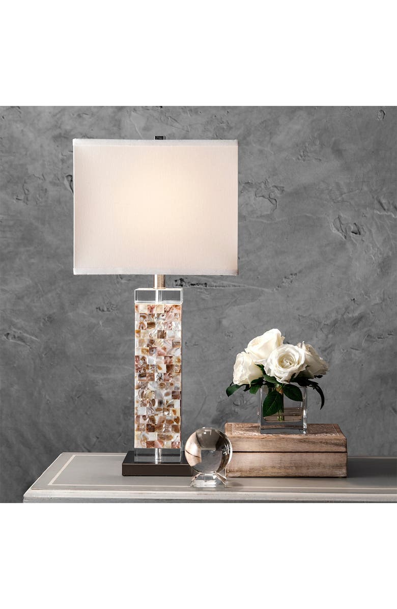 NULOOM 29" Mosaic Linen Shade Table Lamp, Alternate, color, 