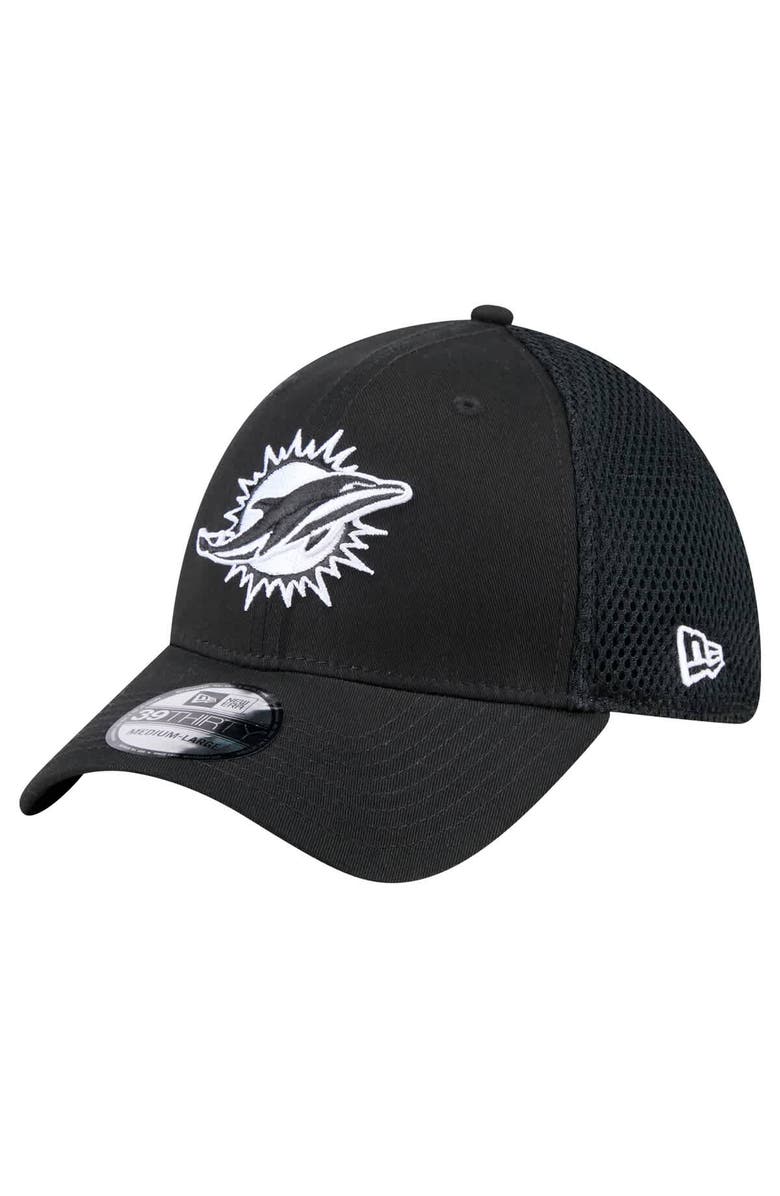 New Era Men's New Era Black Miami Dolphins Main Neo 39THIRTY Flex Hat, Main, color, Black