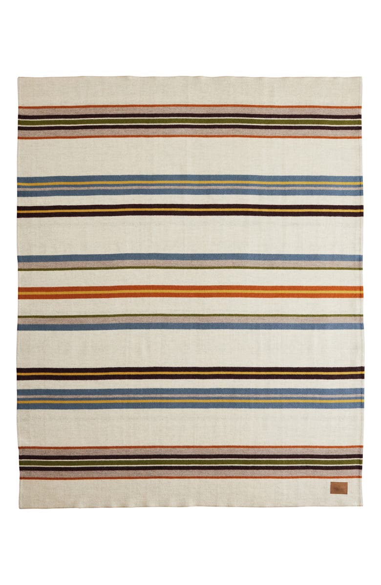 Pendleton Bridger Stripe Wool Blanket, Alternate, color, 