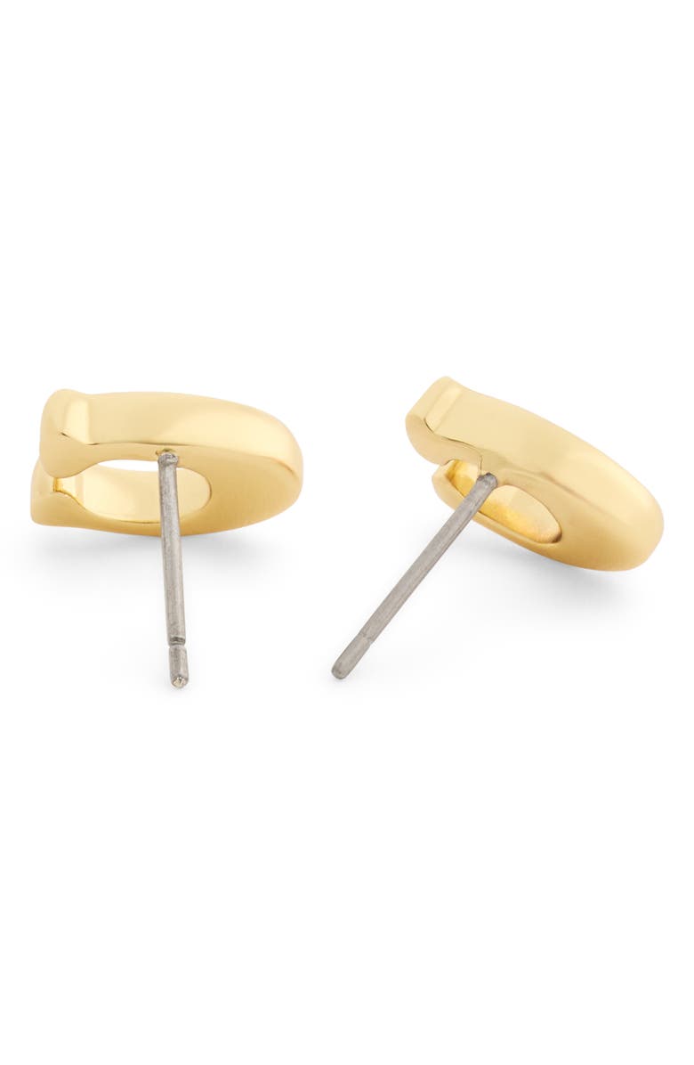 COACH Signature C Enamel Stud Earrings, Alternate, color, White/ Gold