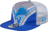 New Era Men's New Era Gray/Blue Detroit Lions Throwback Dye Golfer Snapback Hat