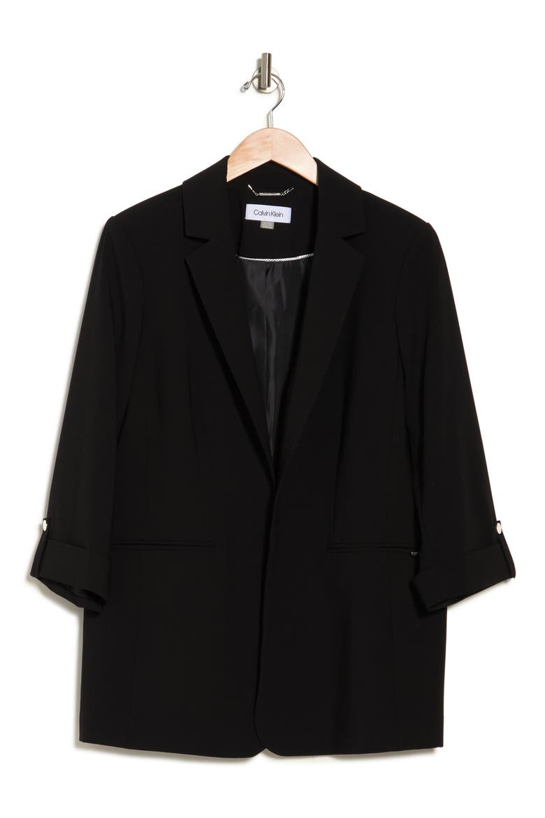 Roll Tab Blazer, Alternate, color, BLACK