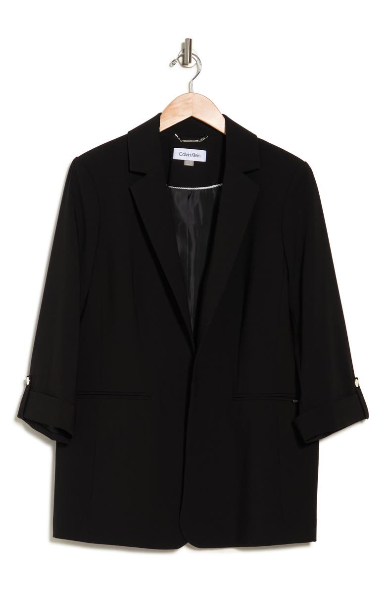 Calvin Klein Roll Tab Blazer, Alternate, color, 