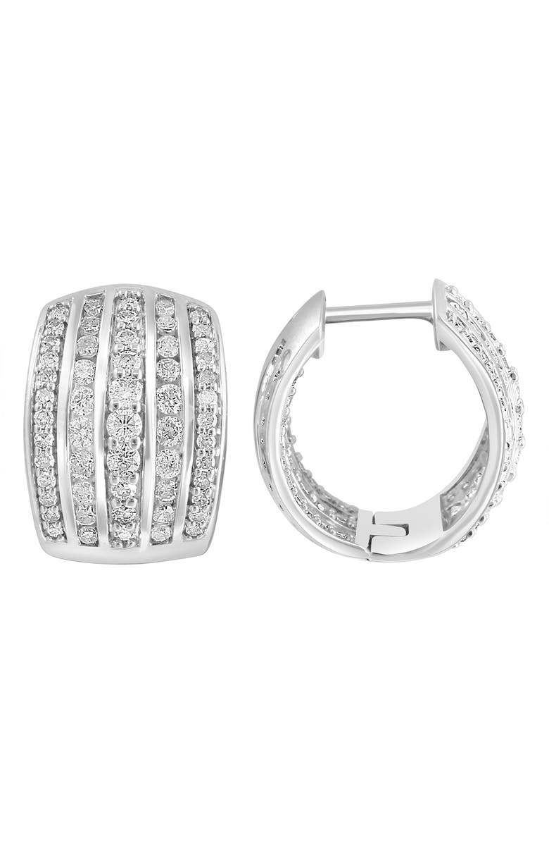 EFFY Diamond Huggie Hoop Earrings, Main, color, 