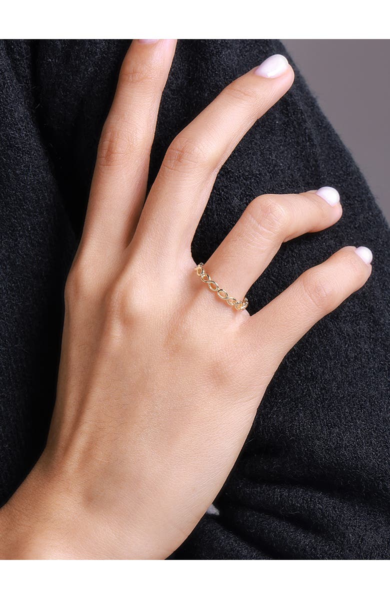 DEVATA Infinity Ring in 14K Gold, Alternate, color, Yellow Gold