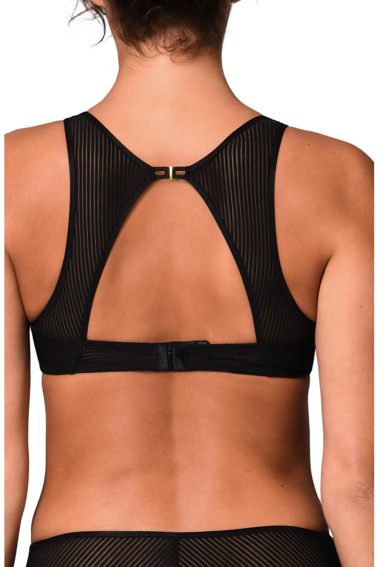 Angele Triangle Underwire Bra, Alternate, color, BLACK