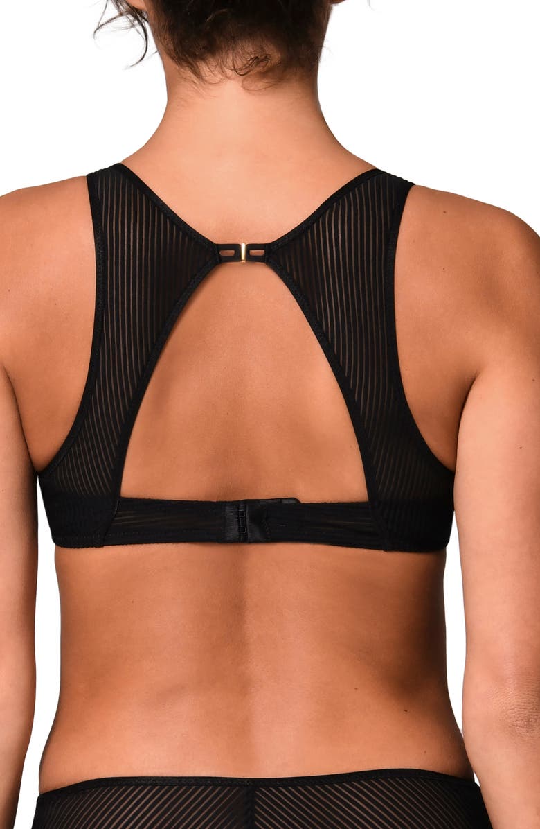 Simone Perele Angele Triangle Underwire Bra, Alternate, color, Black