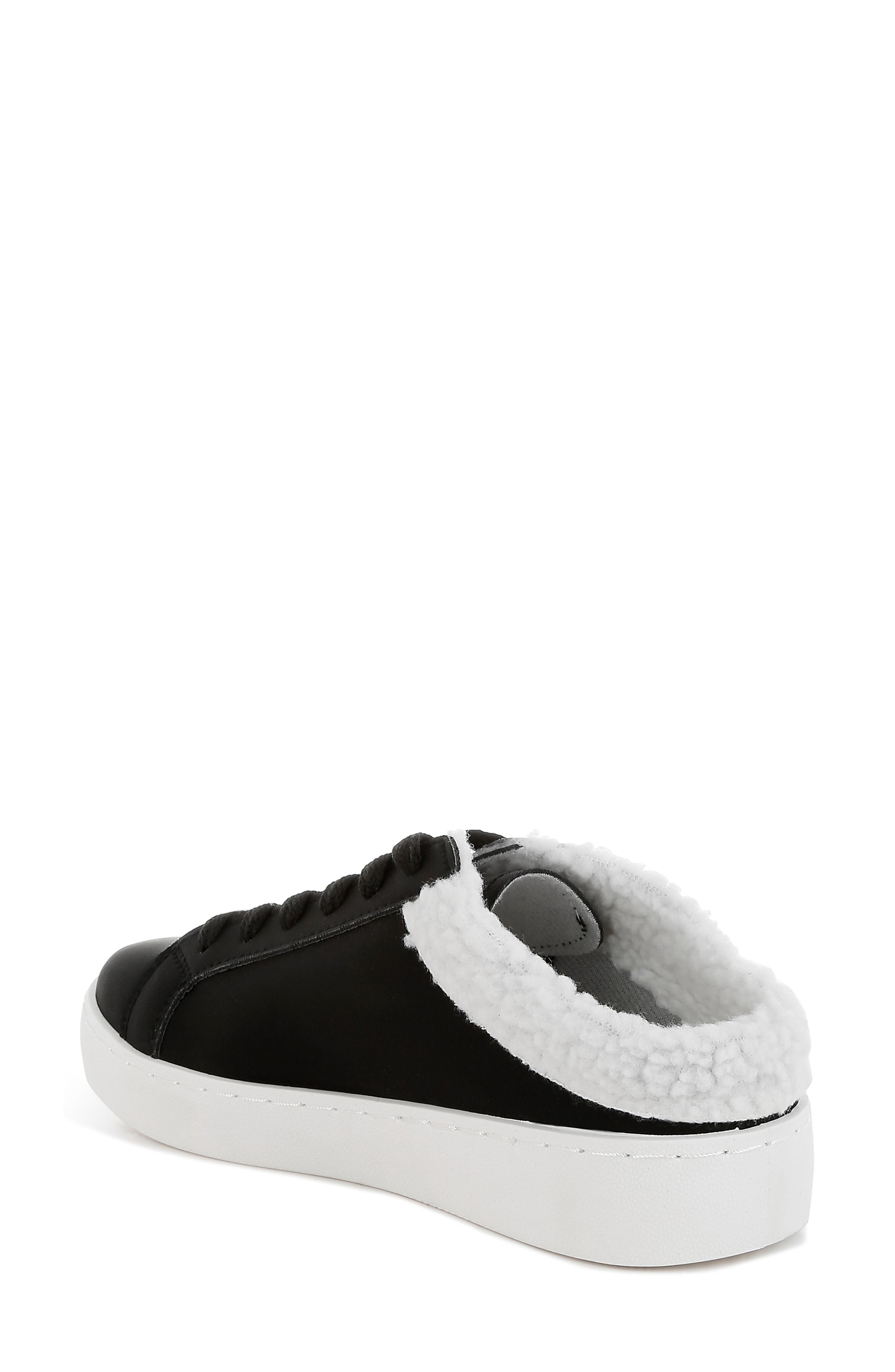 LONDON RAG Moxie Faux Shearling Trim Sneaker, Alternate, color, Black
