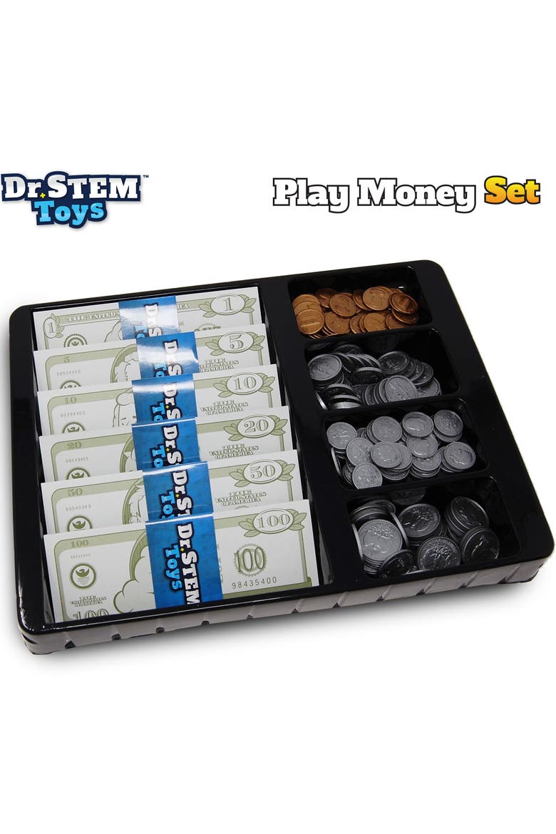 Play Money Set 400 Pieces Play Bills & Coins, Alternate, color, Multicolored