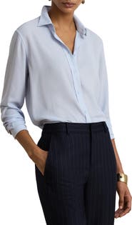 Lauren Ralph Lauren Georgette Long Sleeve Shirt