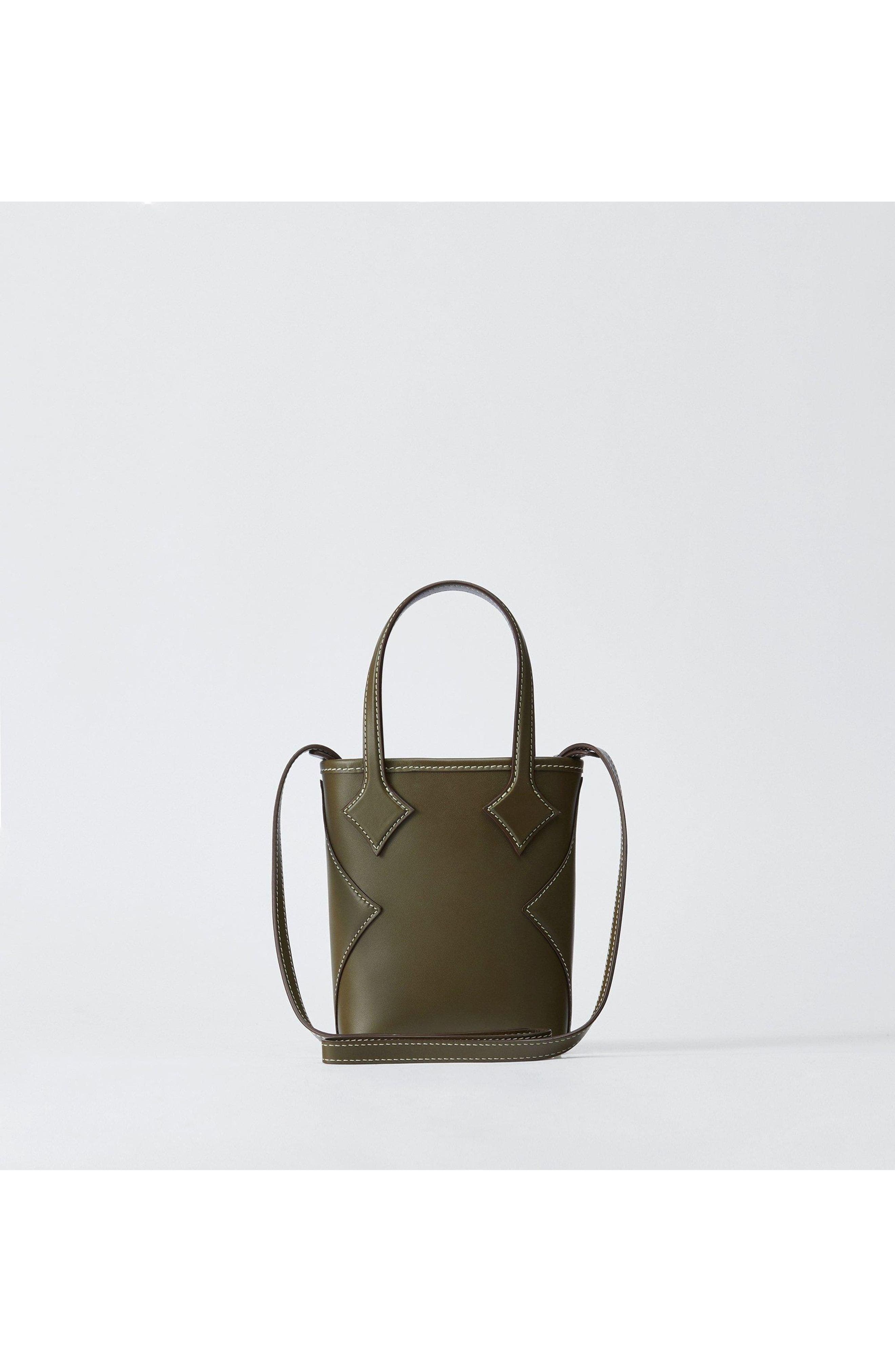 X-Mini Dia Shopper in Nappa Leather, Alternate, color, Beech