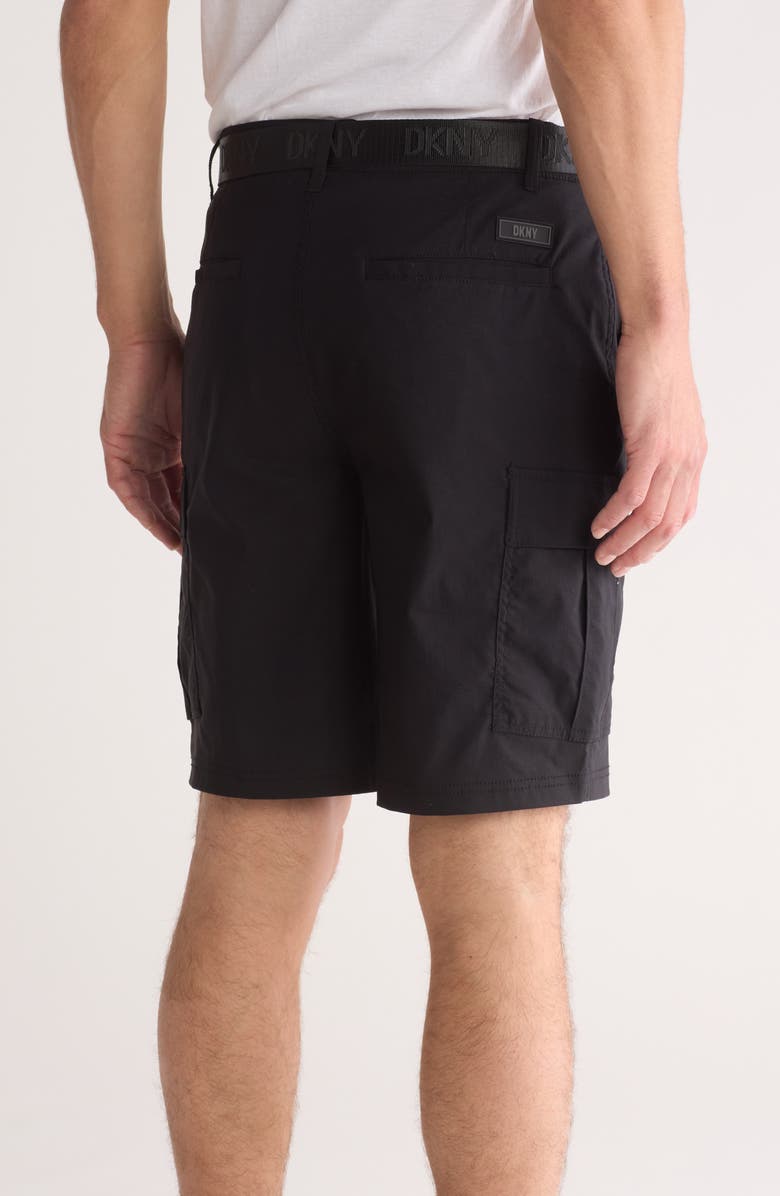 DKNY Jumel Tech Cargo Shorts, Alternate, color, Black