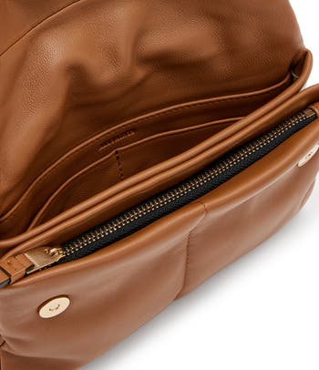 Ezra Logo Strap Leather Crossbody Bag