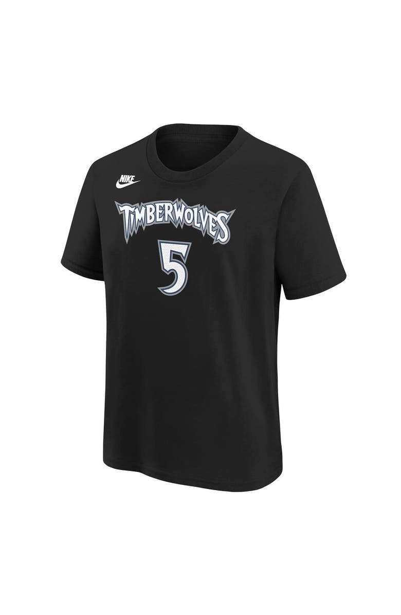 Nike Youth Nike Anthony Edwards Black Minnesota Timberwolves Name 
Number T-Shirt - Classic Edition, Alternate, color, Black