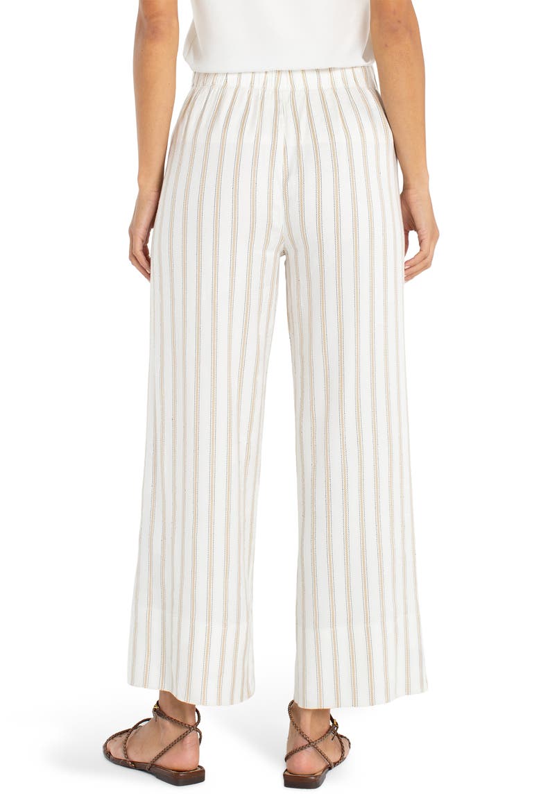 Stripe Pull-On Crop Wide Leg Pants, Alternate, color, CREAM/ TAN