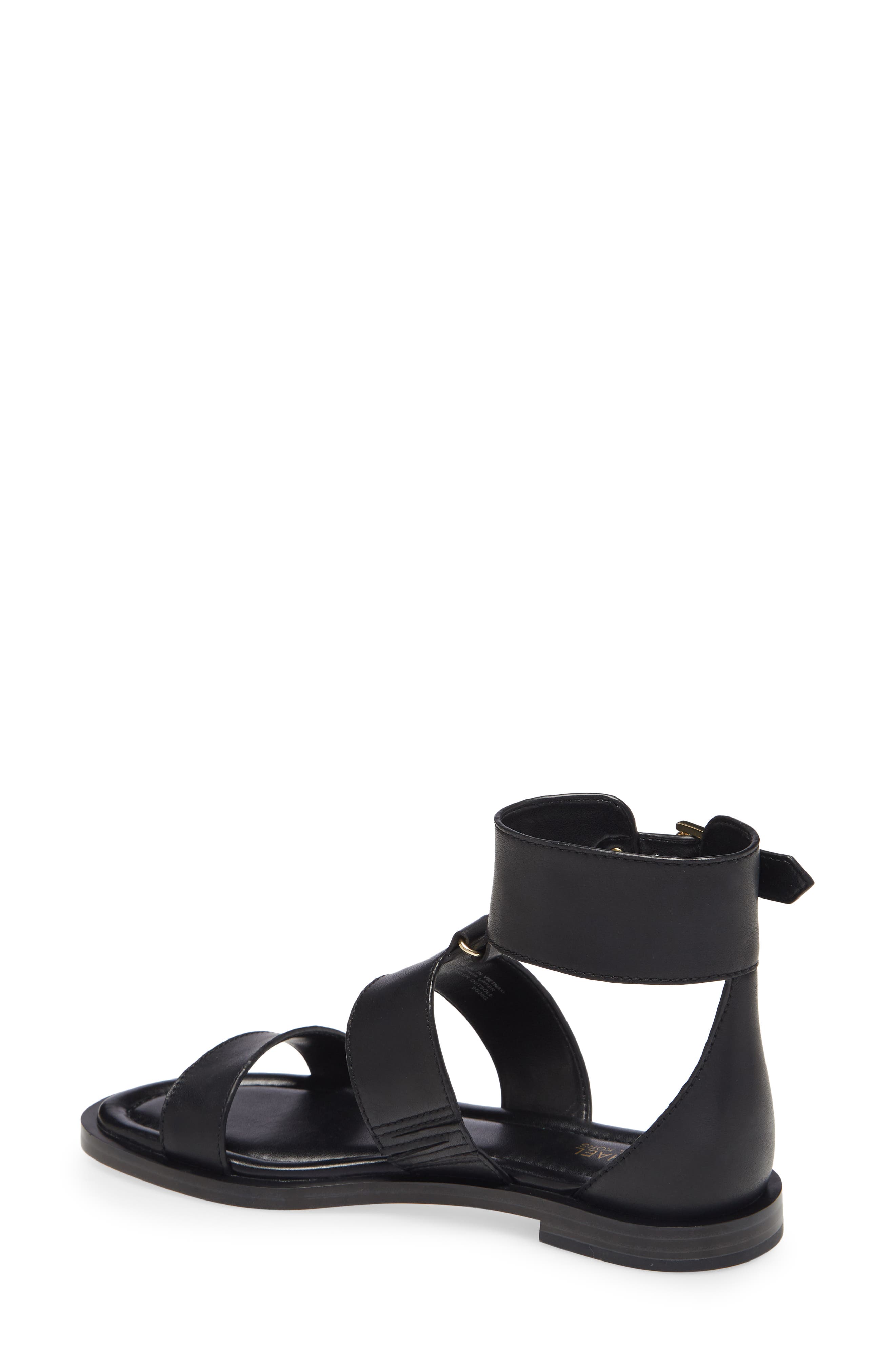 Amos Sandal, Alternate, color, BLACK LEATHER