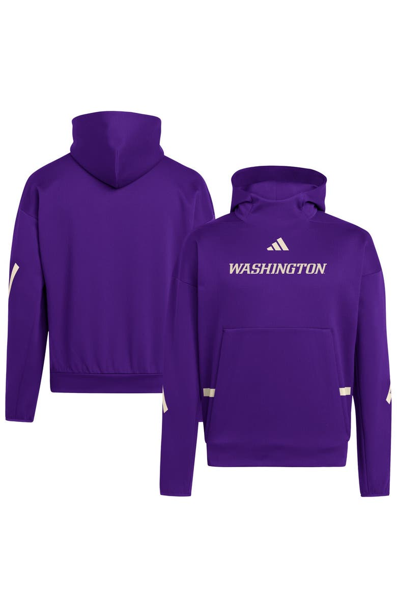 adidas Men's adidas Purple Washington Huskies Z.N.E. Pullover Hoodie, Main, color, Purple