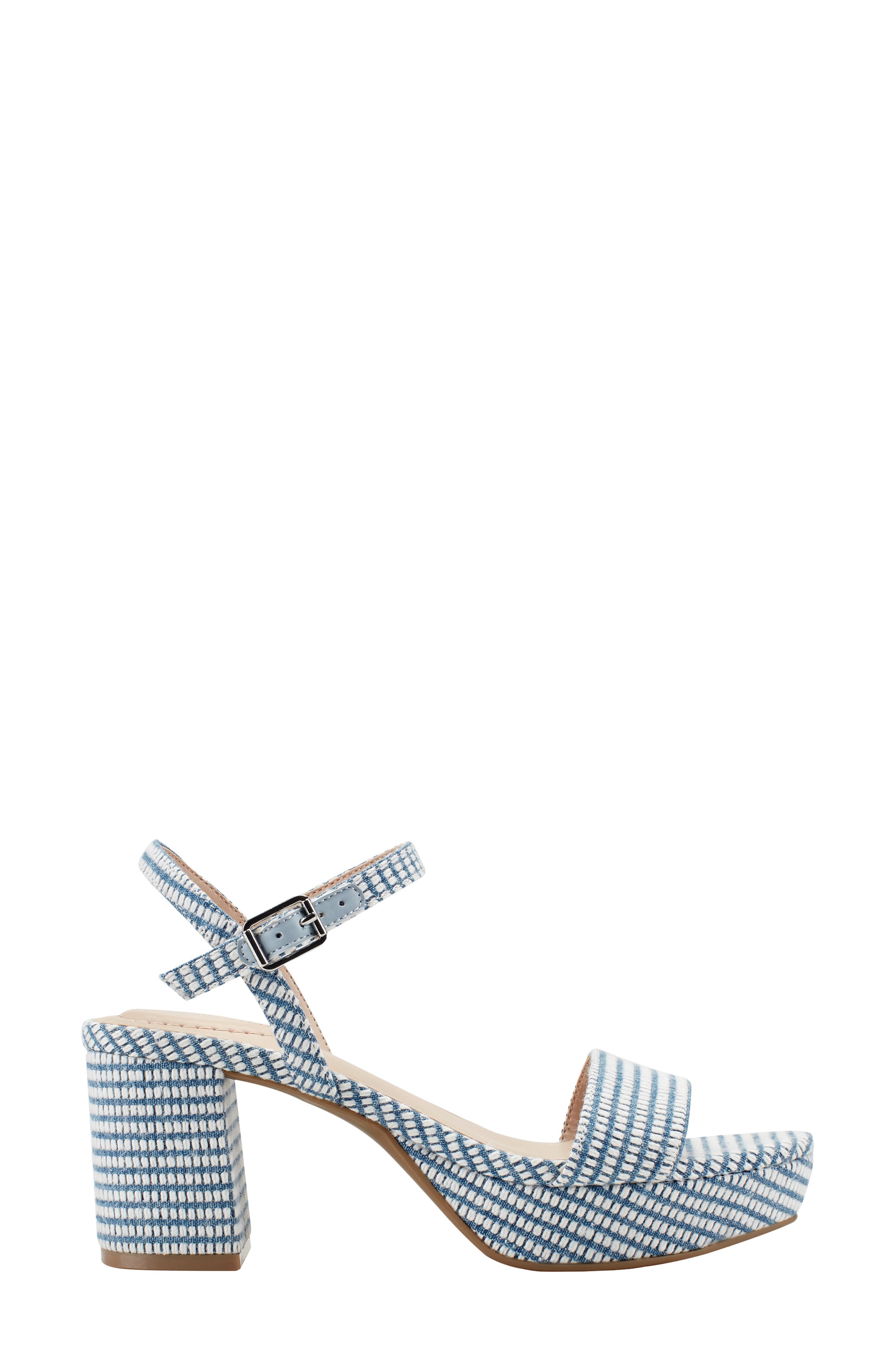 Bandolino Pennie Ankle Strap Platform Sandal, Alternate, color, Medium Blue