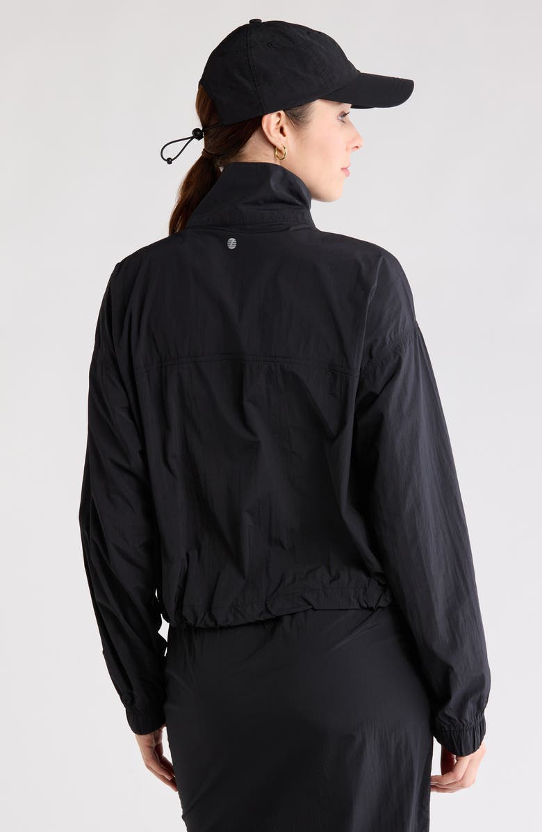 Z by Zella Cadence Quarter Zip Jacket, Alternate, color, Black