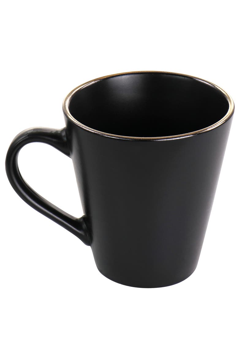 Paul 6 Piece Stoneware Mug Set, Alternate, color, Black
