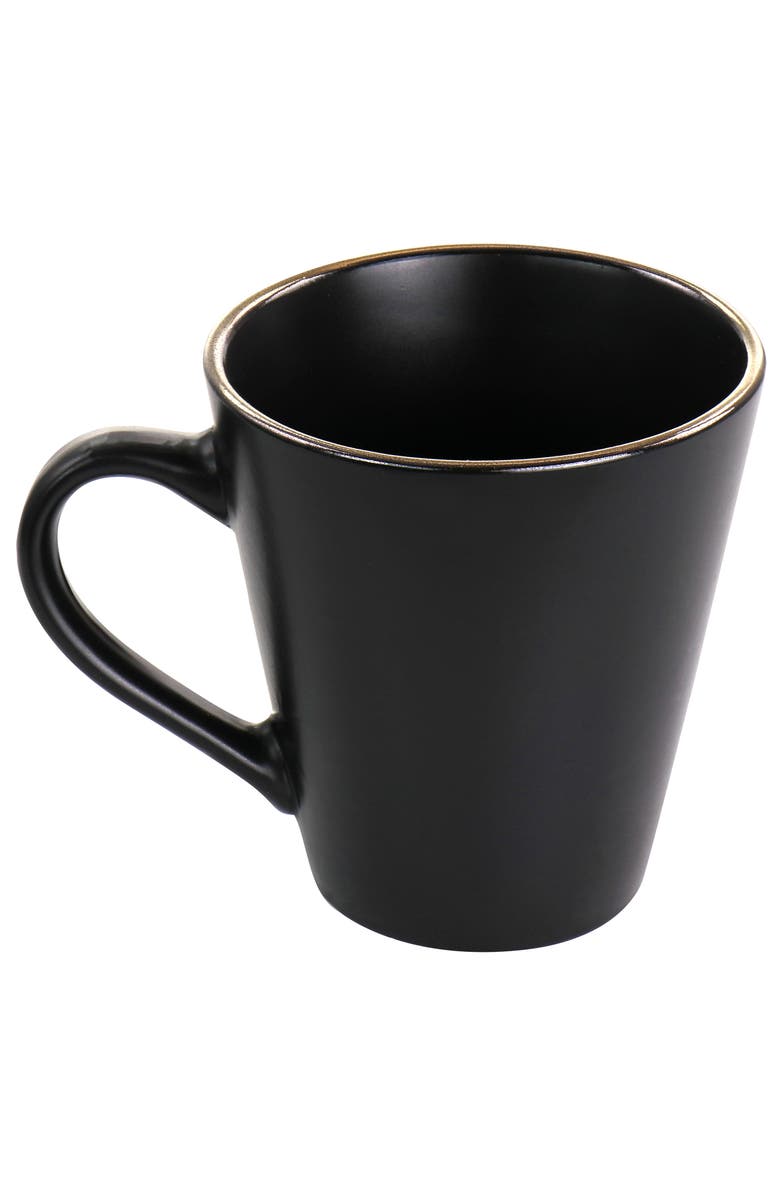 Elama Paul 6 Piece Stoneware Mug Set, Alternate, color, Black