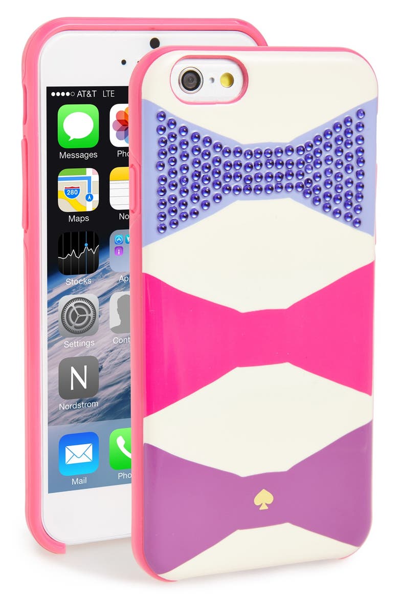 'oversized bow' iPhone 6 case, Main, color, VIVID SNAPDRAGON