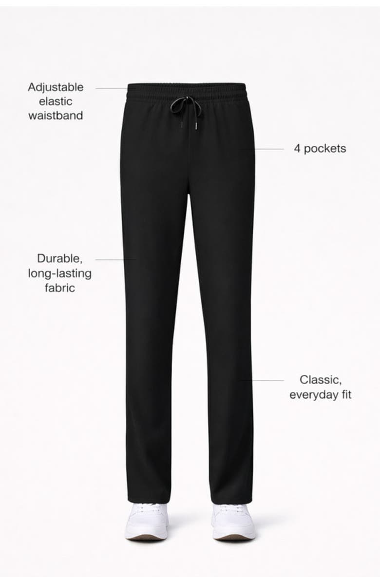 JAANUU UltraLAST Essential Performance Women's 6-Pocket Scrub Set, Alternate, color, Black