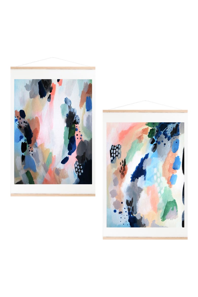 Impulse Set of 2 Art Prints, Main, color, BLUE