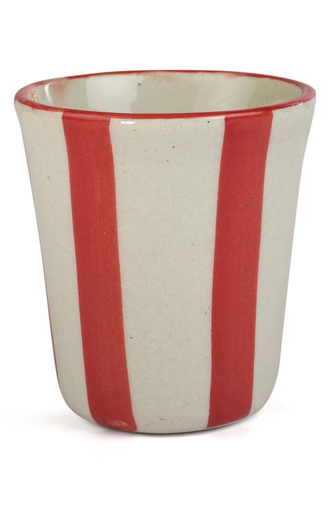 Stripe Ceramic Drinking Glass