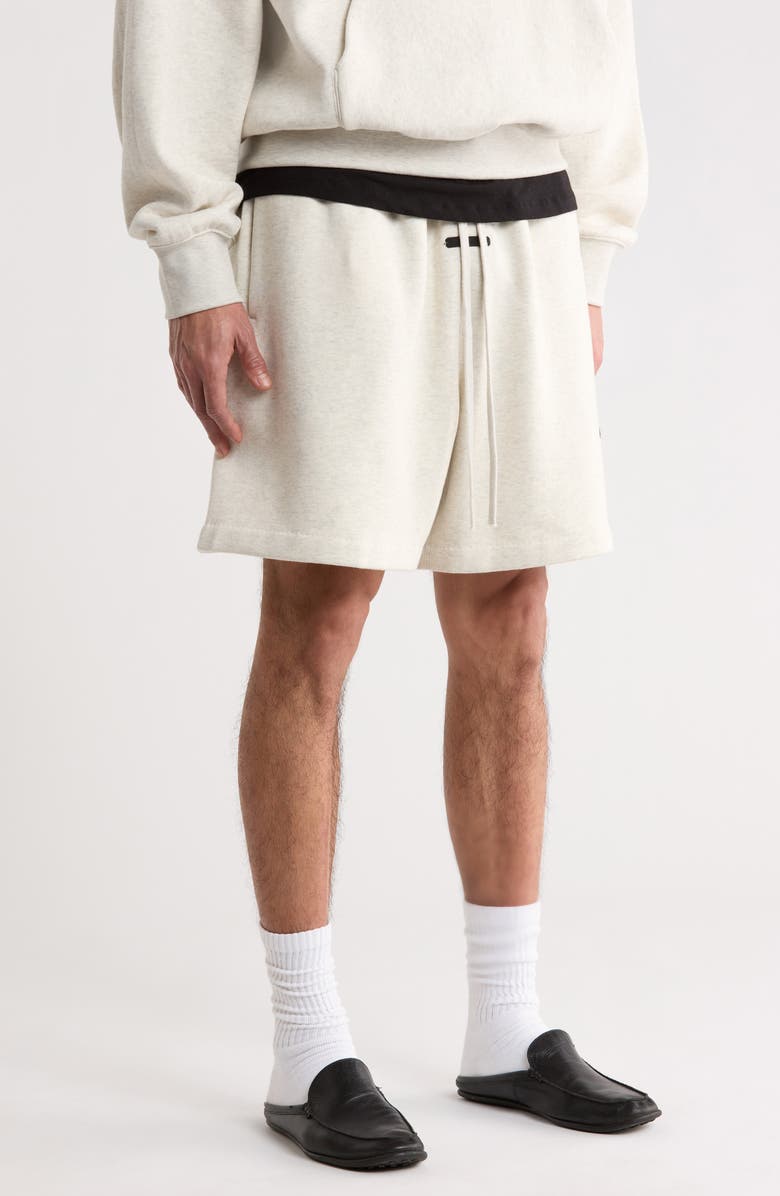 Fear of God Essentials Classic Fit Shorts, Alternate, color, Oatmeal Hather