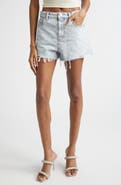 Alexander Wang Bite Logo Cutoff Denim Shorts