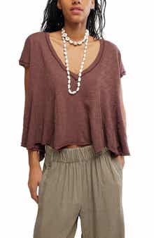 Swing Along With Me Cotton & Linen Blend T-Shirt