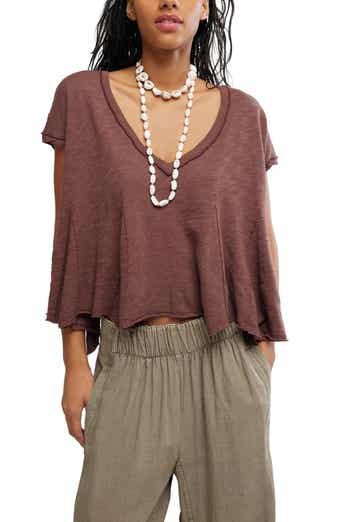 Swing Along With Me Cotton & Linen Blend T-Shirt