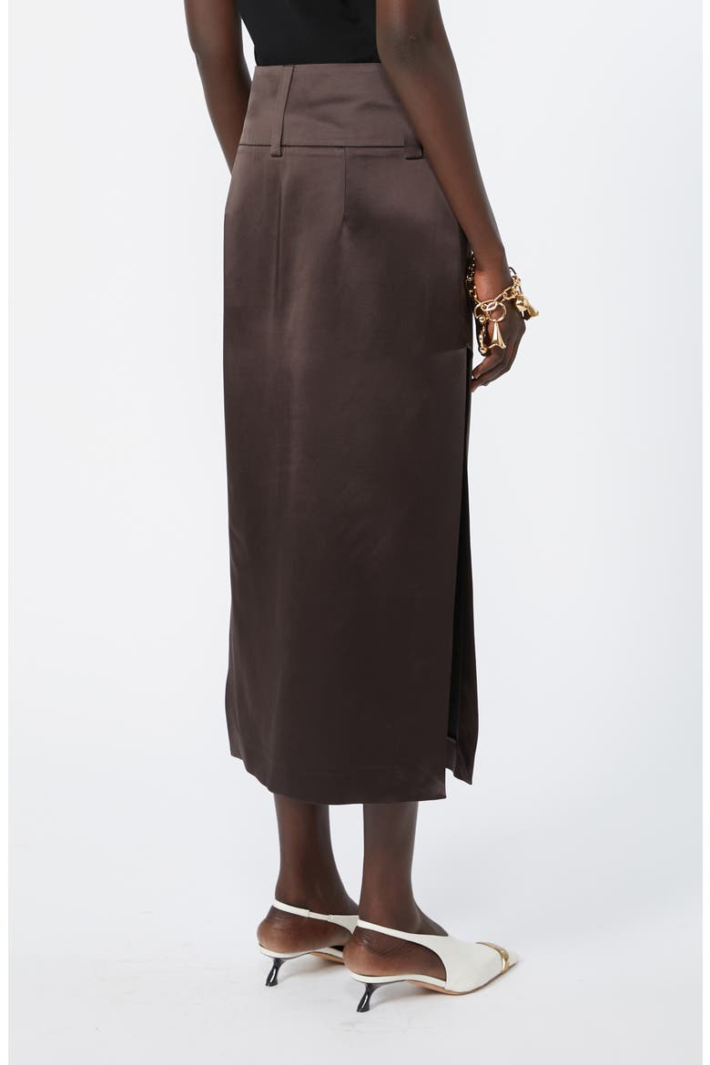 Oblare Midi Skirt, Alternate, color, CHOCOLATE
