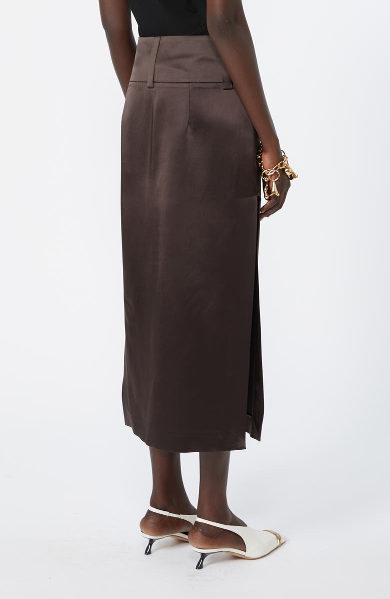 SPORTMAX Oblare Midi Skirt, Alternate, color, Chocolate