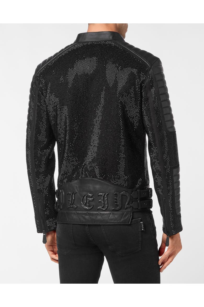 Leather Biker Men, Alternate, color, black