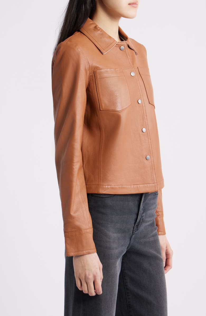 MAURITIUS Lefei Leather Jacket, Alternate, color, Camel