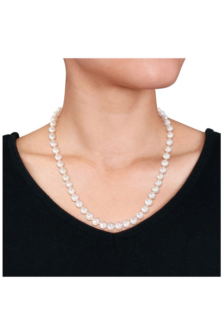 Cultured Freshwater Pearl Necklace & Bracelet Set, Alternate, color, PEARL