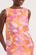 Isaac Mizrahi New York Floral Satin Brocade Shell