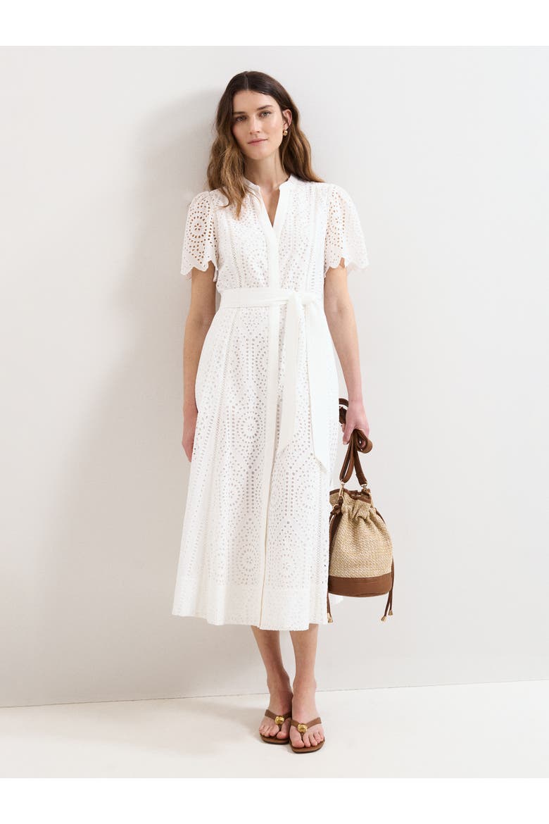Aletta Midi Dress, Alternate, color, White