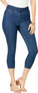 Jessica London Comfort Waist Stretch Denim Capris