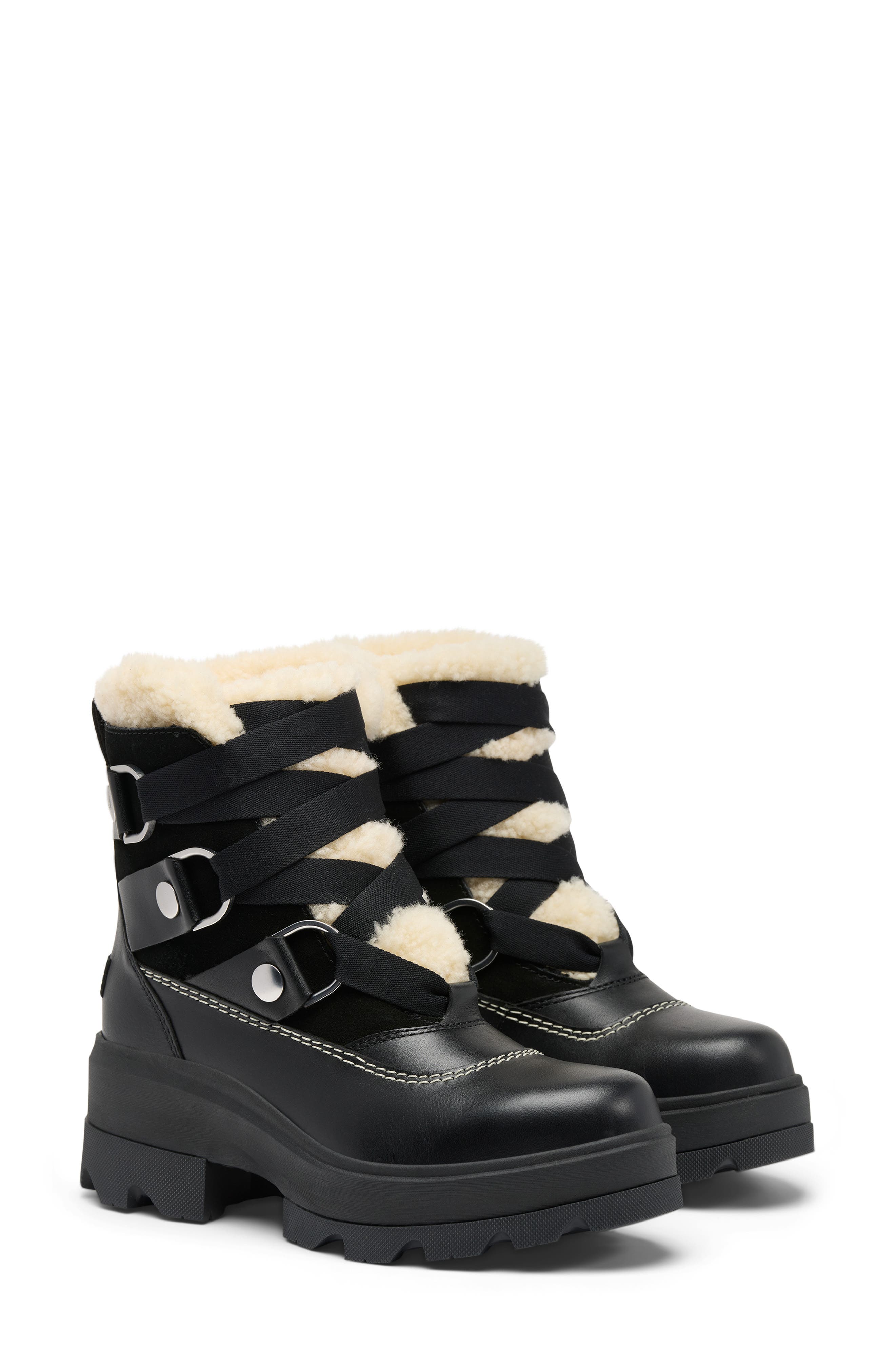 SOREL Joan FRWD Cozy Genuine Shearling Trim Waterproof Boot (Women