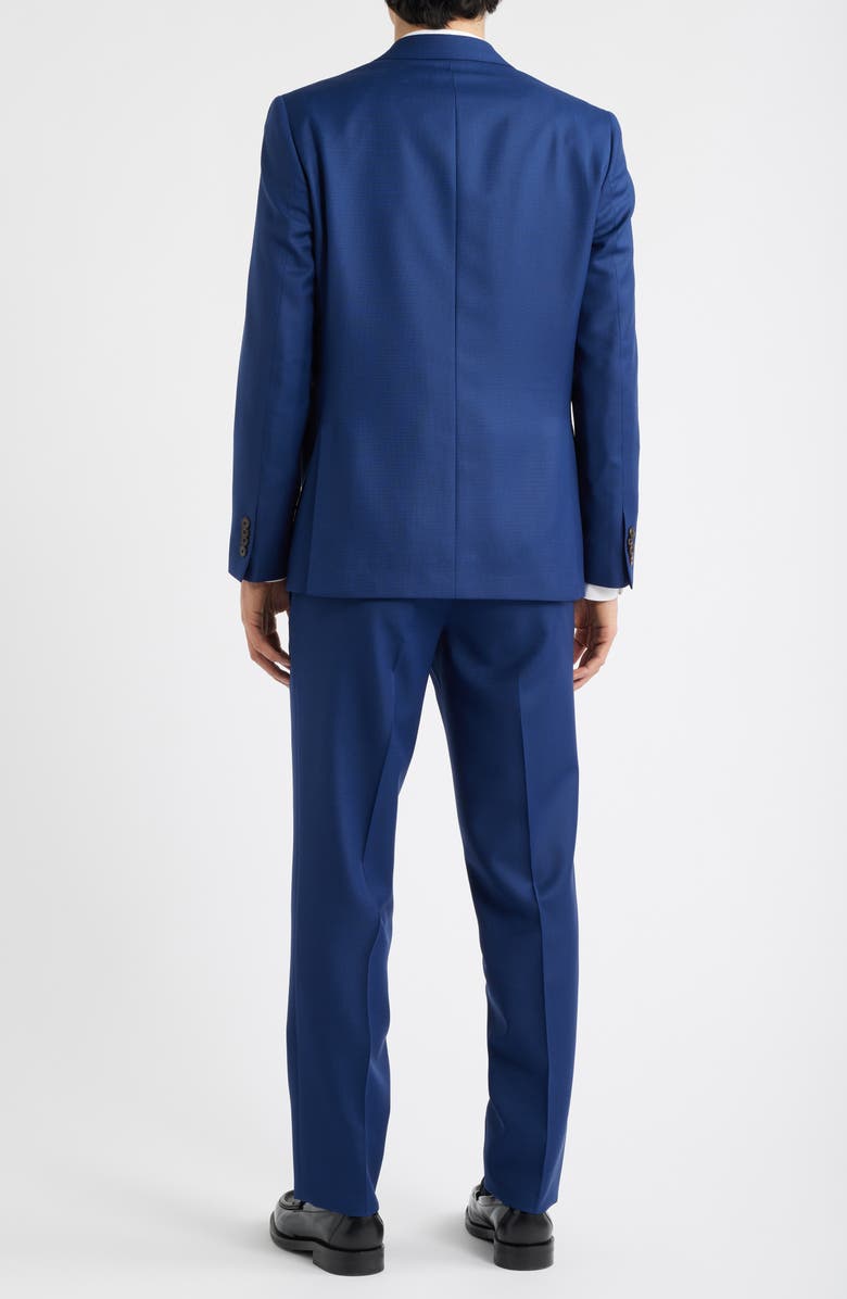 Jack Victor Engel Medium Blue Peak Lapel Wool Suit, Alternate, color, Blue